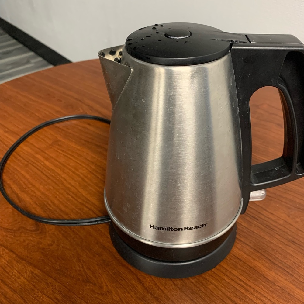 Hamilton Beach Stainless Steel Electric Kettle - Black and Silver